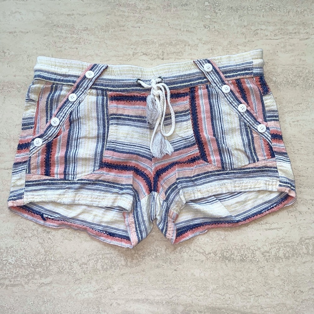 Rewind Striped Linen Shorts